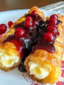 Air Fryer Cherry Cheesecake Egg Rolls