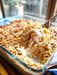Baked Cream Cheese Spaghetti Casserole