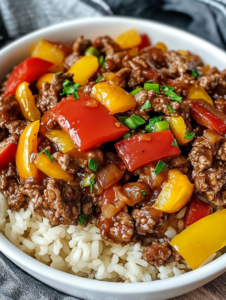 Beef and Pepper Rice Bowl