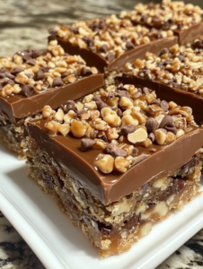 Caramel Chocolate Crunch Bars Recipe
