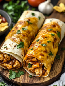 Cheesy Garlic Chicken Wrap