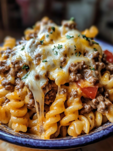 Cheesy Sloppy Cheeseburger Pasta