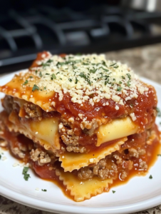 Crockpot Ravioli Lasagna