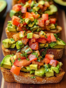Delicious Smashed Avocado Bruschetta Recipe