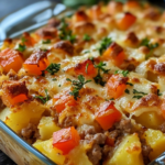 Sausage, Egg, and Cream Cheese Hashbrown Casserole Recipe