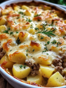 Easy Hamburger Potato Casserole