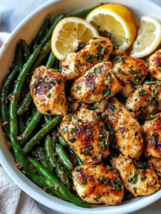 Lemon Garlic Butter Chicken and Green Beans Skillet