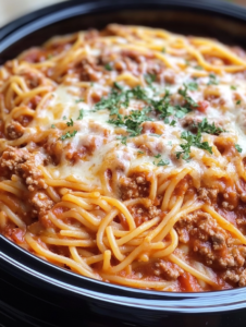 Slow Cooker Spaghetti Casserole