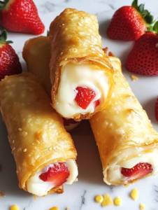 Strawberry Cheesecake Eggroll Bites