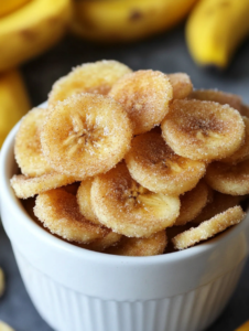 Sweet Cinnamon Air Fryer Banana Chips Recipe