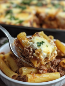 Baked Ziti with Ground Beef and Ricotta