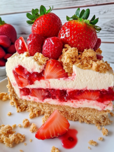 Berrylicious Strawberry Crunch Cheesecake