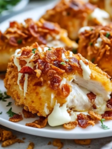 Cream Cheese & Bacon Stuffed Doritos Chicken