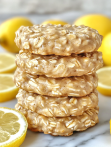 Lemon Oatmeal No-Bake Cookies