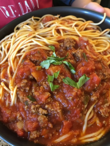 Spaghetti meat sauce recipe