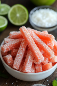 Refreshing Watermelon Fries with Coconut Lime Dip Recipe