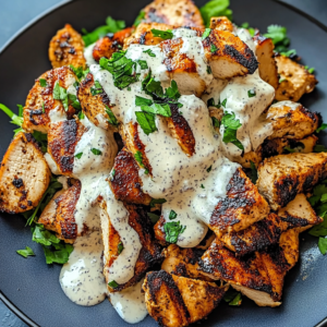 Chicken Shawarma with Creamy Garlic Sauce