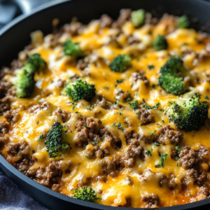 Keto Cheesy Ground Beef Skillet – Easy Low Carb Meal