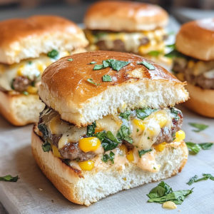 Street Corn Cheeseburger Sliders