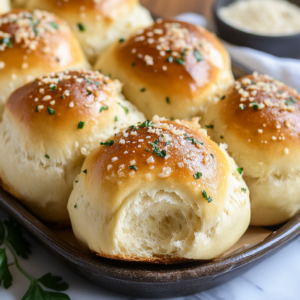 30-Minute Garlic Parmesan Dinner Rolls