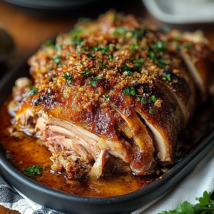 Crispy Garlic Roast Chicken: