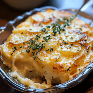 Scalloped Potatoes with Gruyere and Cheddar:
