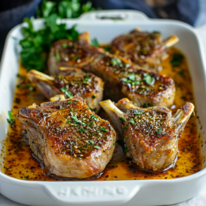 Easy Oven Baked Lamb Chops –