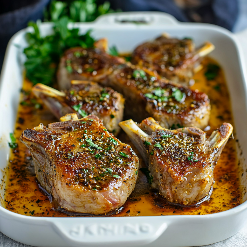Easy Oven Baked Lamb Chops –