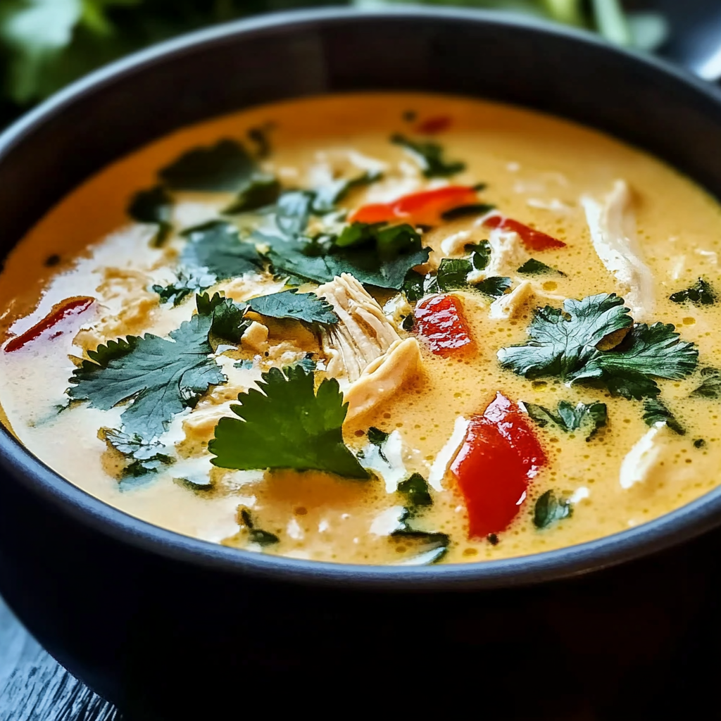 Crockpot Thai Coconut Chicken Soup