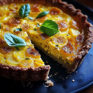 Spanish Tortilla-Inspired Quiche With Hashbrown Crust