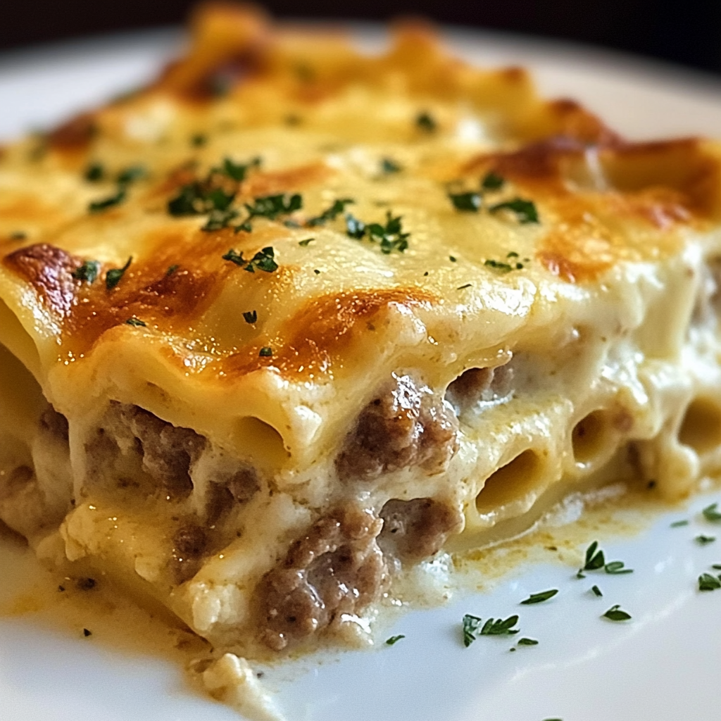 Sausage Alfredo Ravioli Lasagna