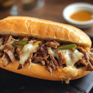 Black Stone Philly Cheesesteak Sandwich