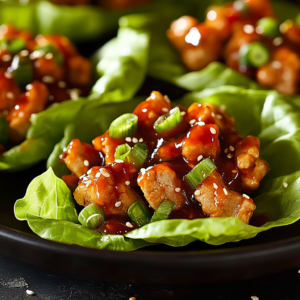Spicy Sriracha Chicken Lettuce Wraps