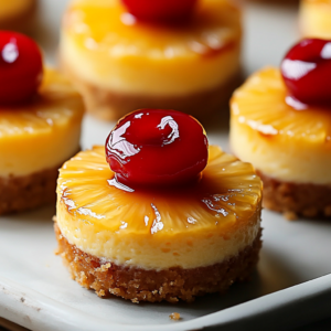 Mini Pineapple Upside-Down Cheesecakes