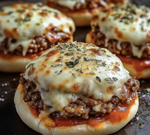 Cheesy Italian Pizza Burgers