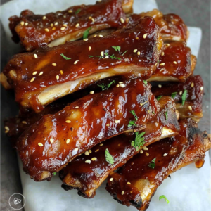 Sticky Honey Garlic Ribs Recipe