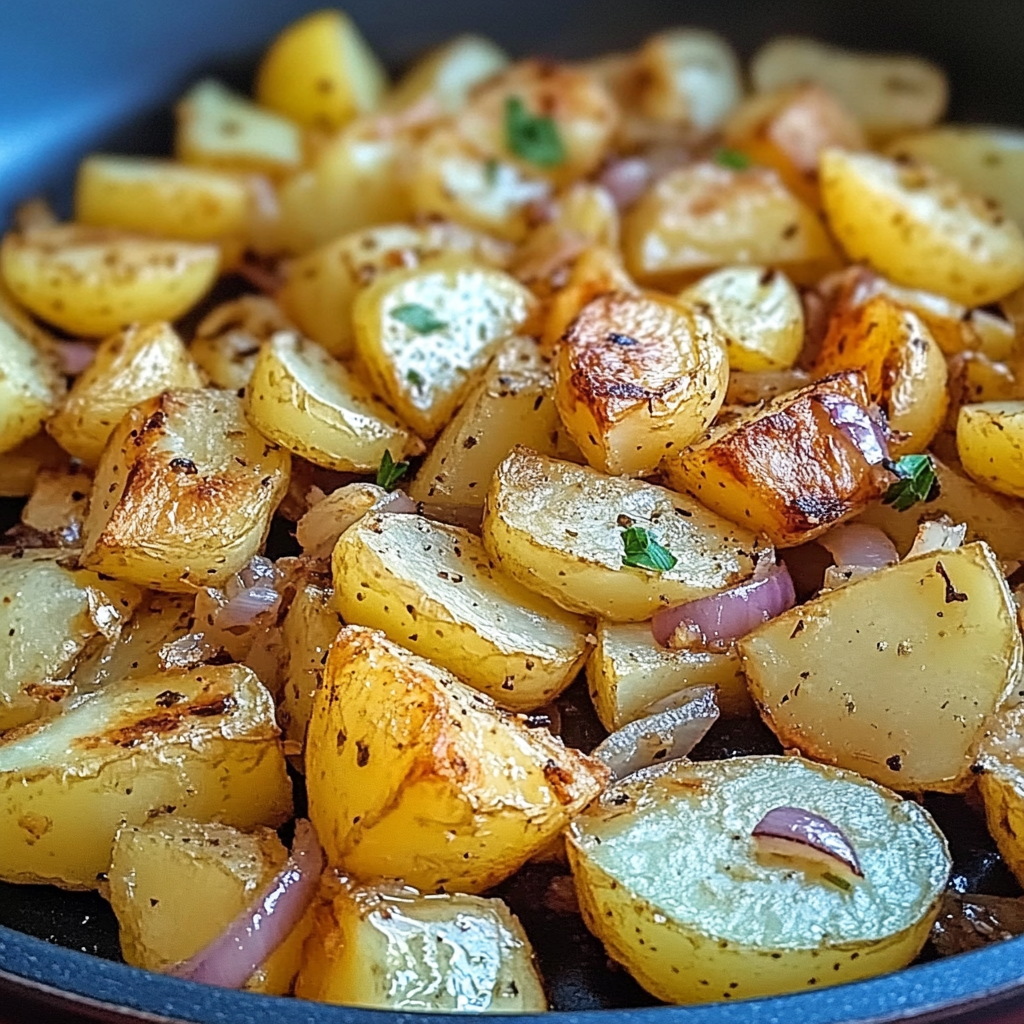 Oven Fried Potatoes & Onions