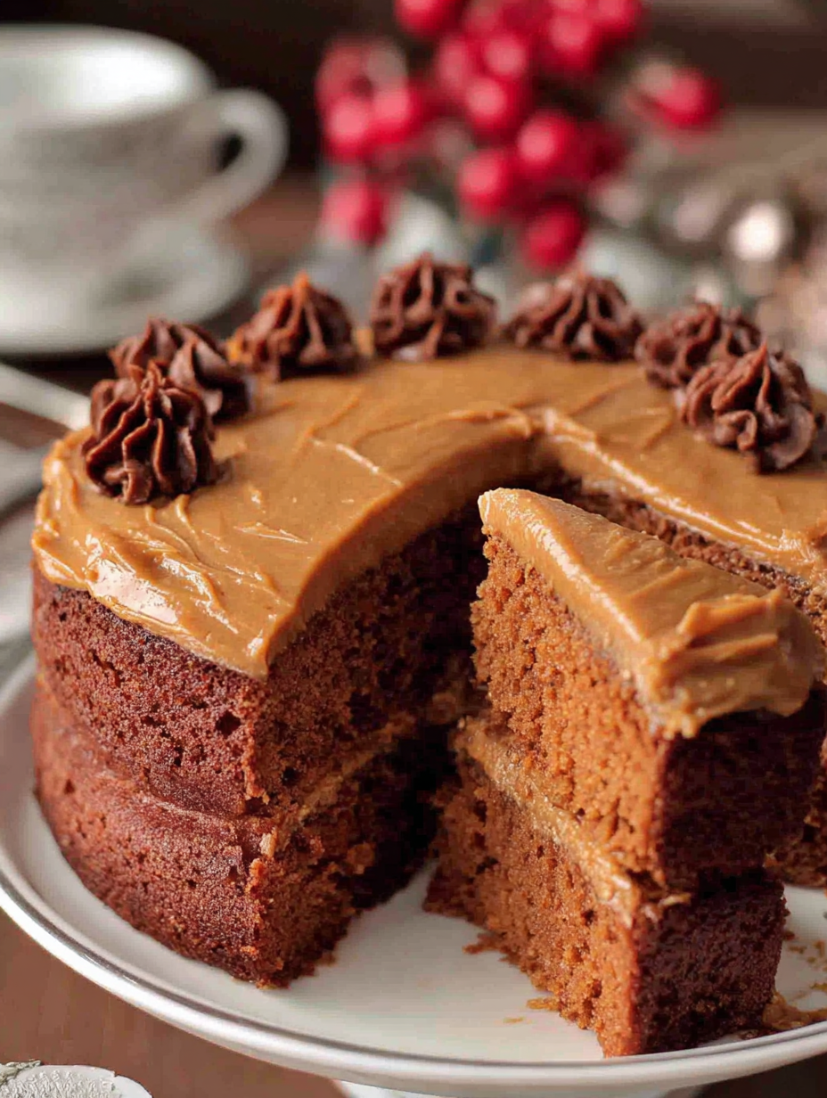 Gingerbread Cake with Cinnamon Molasses Frosting