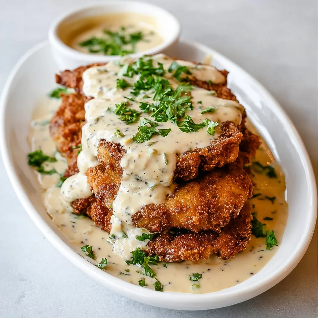 Golden Crispy Chicken Fried Steak: