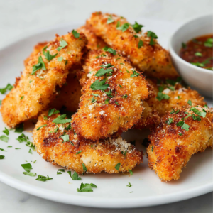 Golden Crispy Parmesan Chicken Bites: