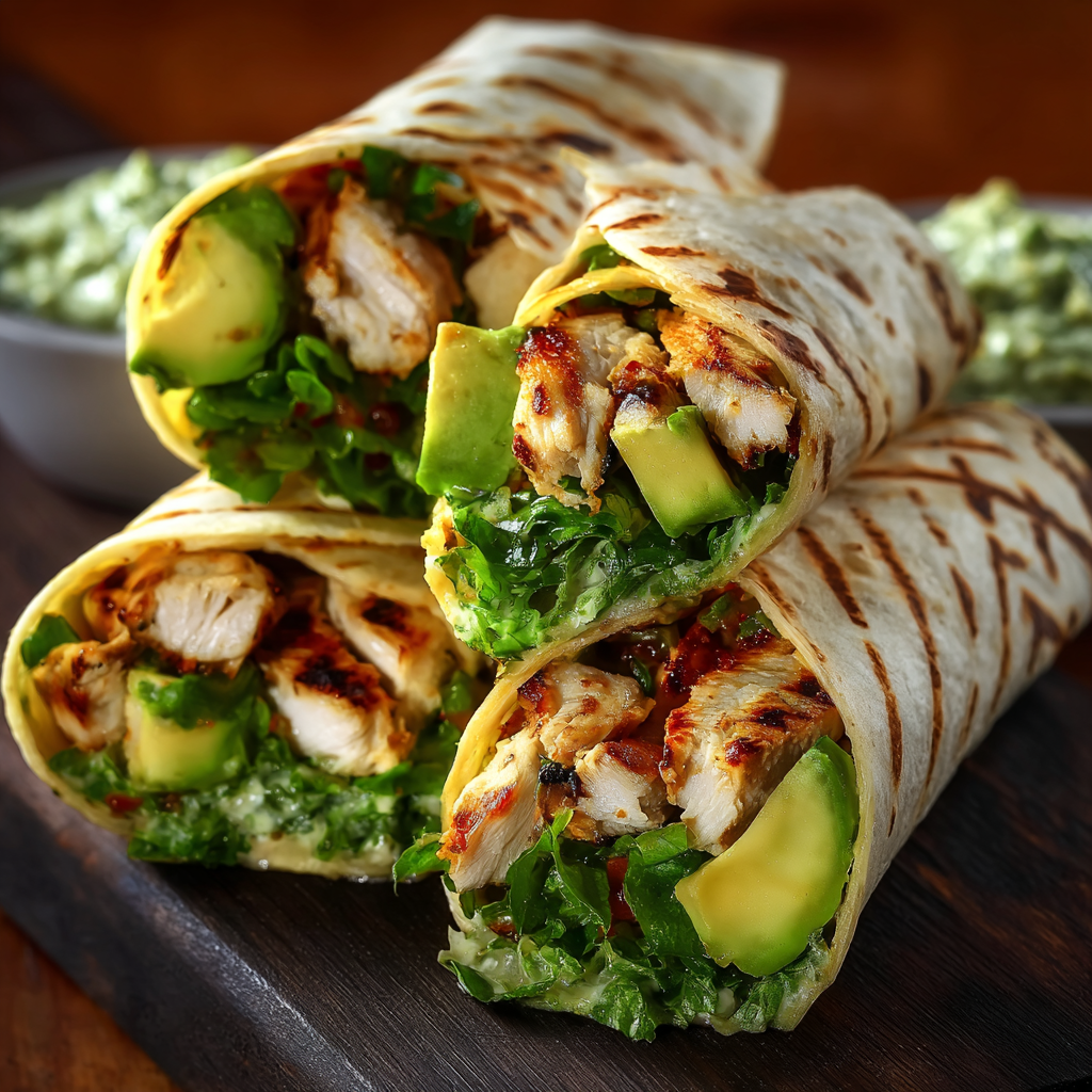 Avocado Chicken Wraps