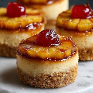 Mini Pineapple Upside-Down Cheesecakes