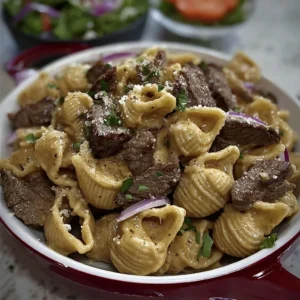 Garlic Butter Steak Bites & Creamy Parmesan Shells