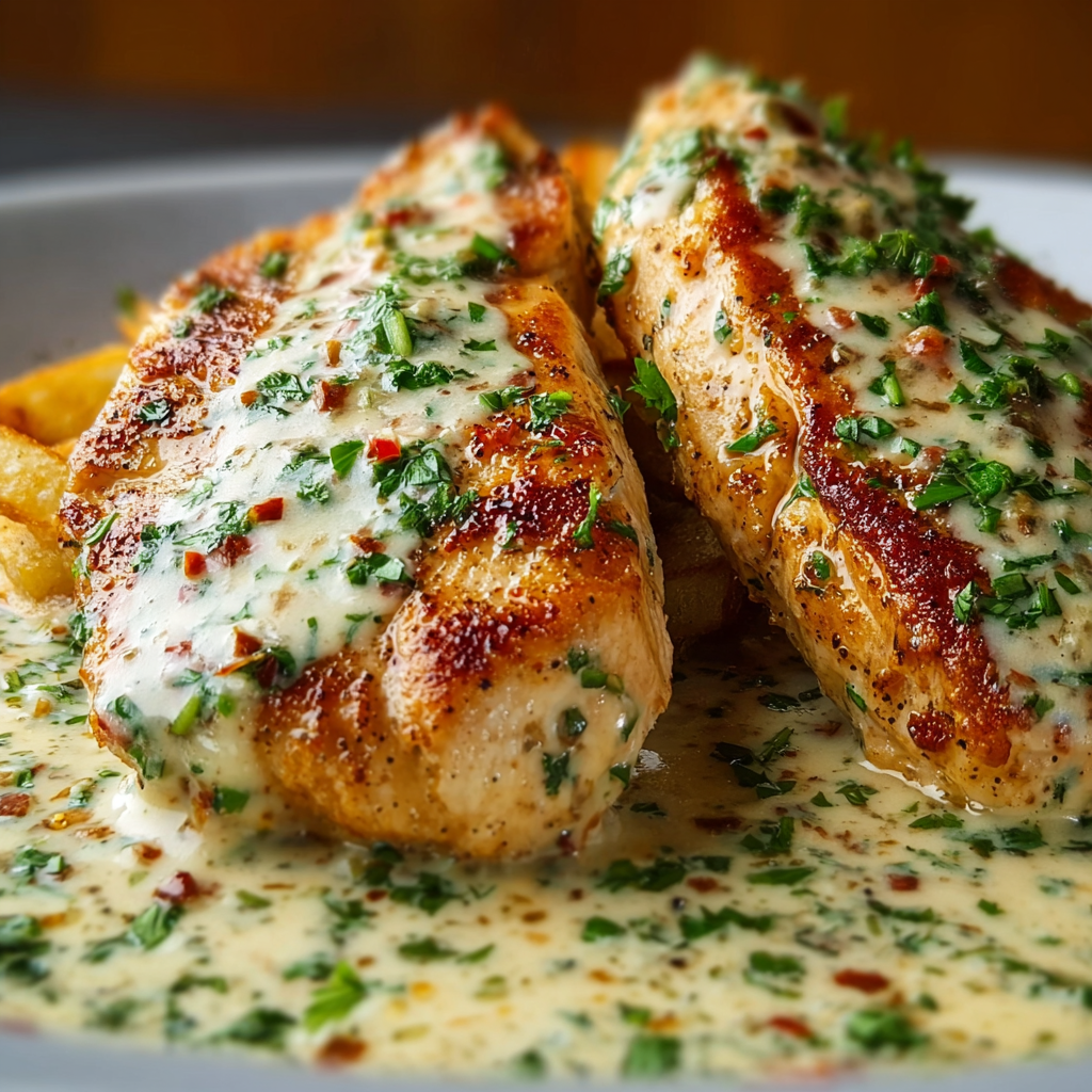 Chicken Fillet in Spicy, Creamy Garlic-Parmesan Sauce: A Comfort Classic You’ll Crave Again