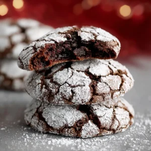 Chewy Chocolate Crinkle Cookies