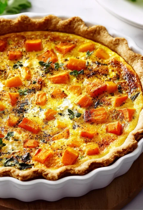 Butternut Squash Quiche