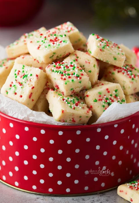 Christmas Shortbread Cookie Bites Recipe