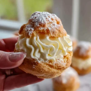 Classic Cream Puffs with Vanilla Whipped Cream Filling