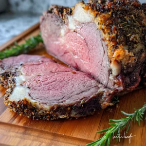 Garlic Rosemary Crusted Prime Rib Recipe
