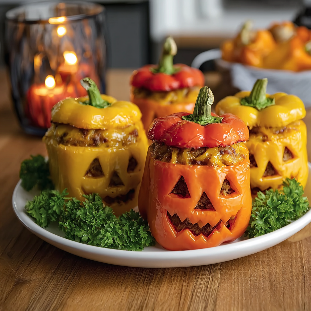 Stuffed Pepper Jack-O’-Lantern Sliders: A Spooky, Savory Halloween Dinner